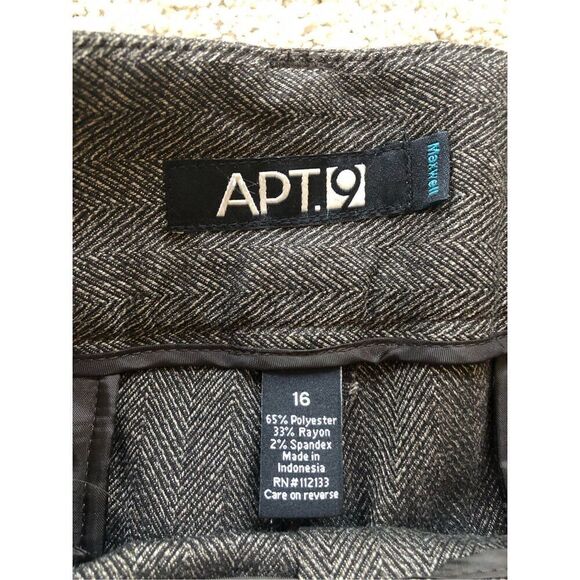 Apt. 9 Women’s Dark Brown Stylish Dress Pants Size 16 NWT - Picture 6 of 6